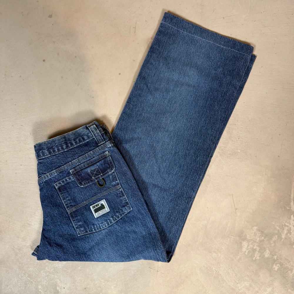 LEI Vintage 90s Wide Leg Carpenter Jeans Dark Wash Baggy Denim Size 11